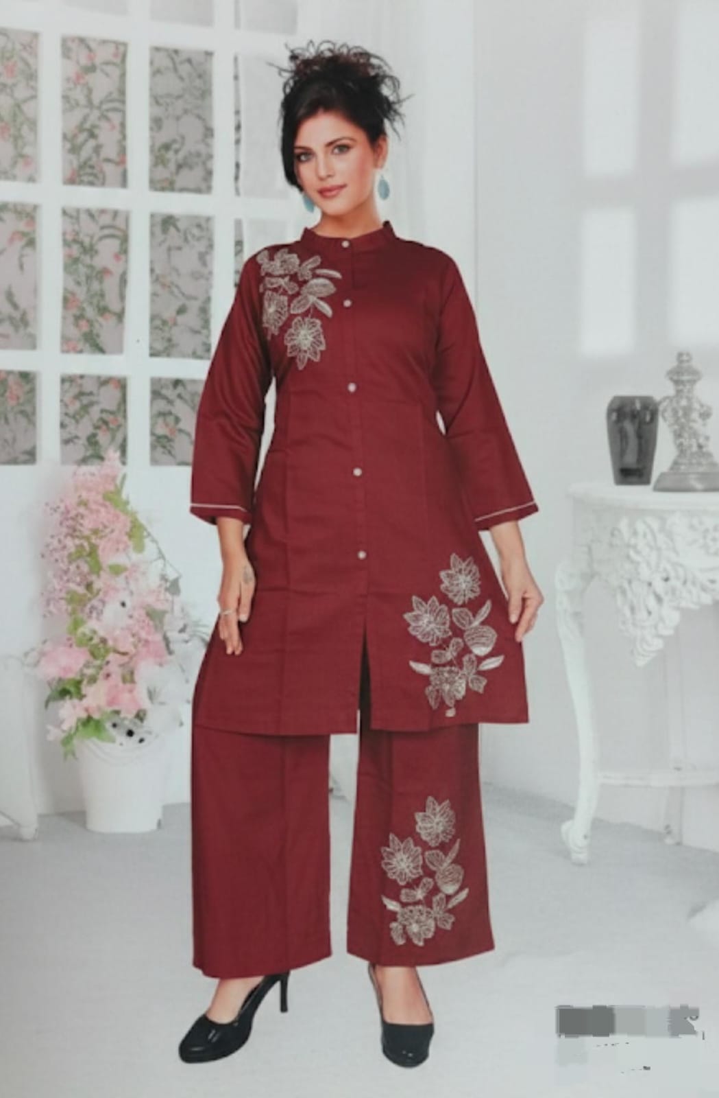 Luxurious Gadwal Cotton Hand Work Cord Set