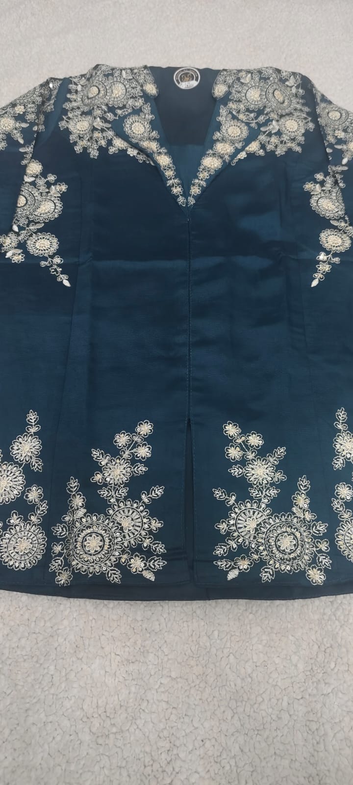 Luxurious Deep Peacock blue Cord Set