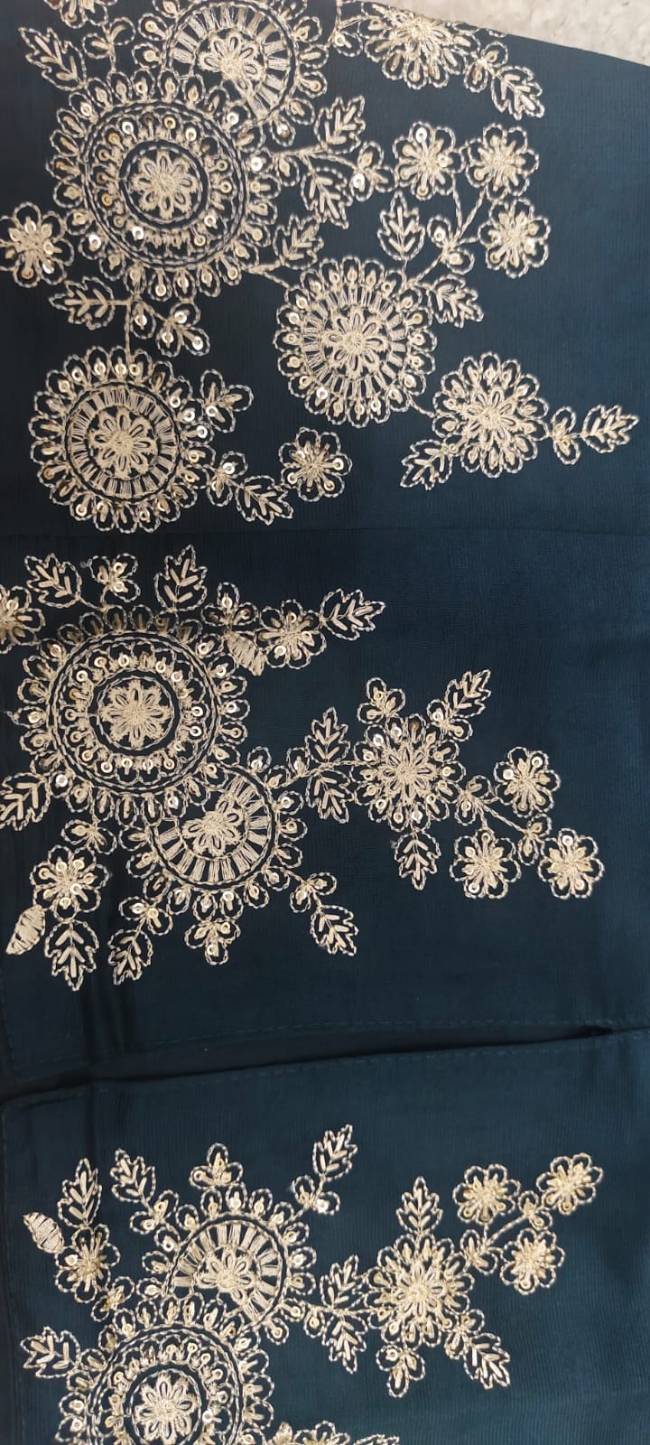 Luxurious Deep Peacock blue Cord Set