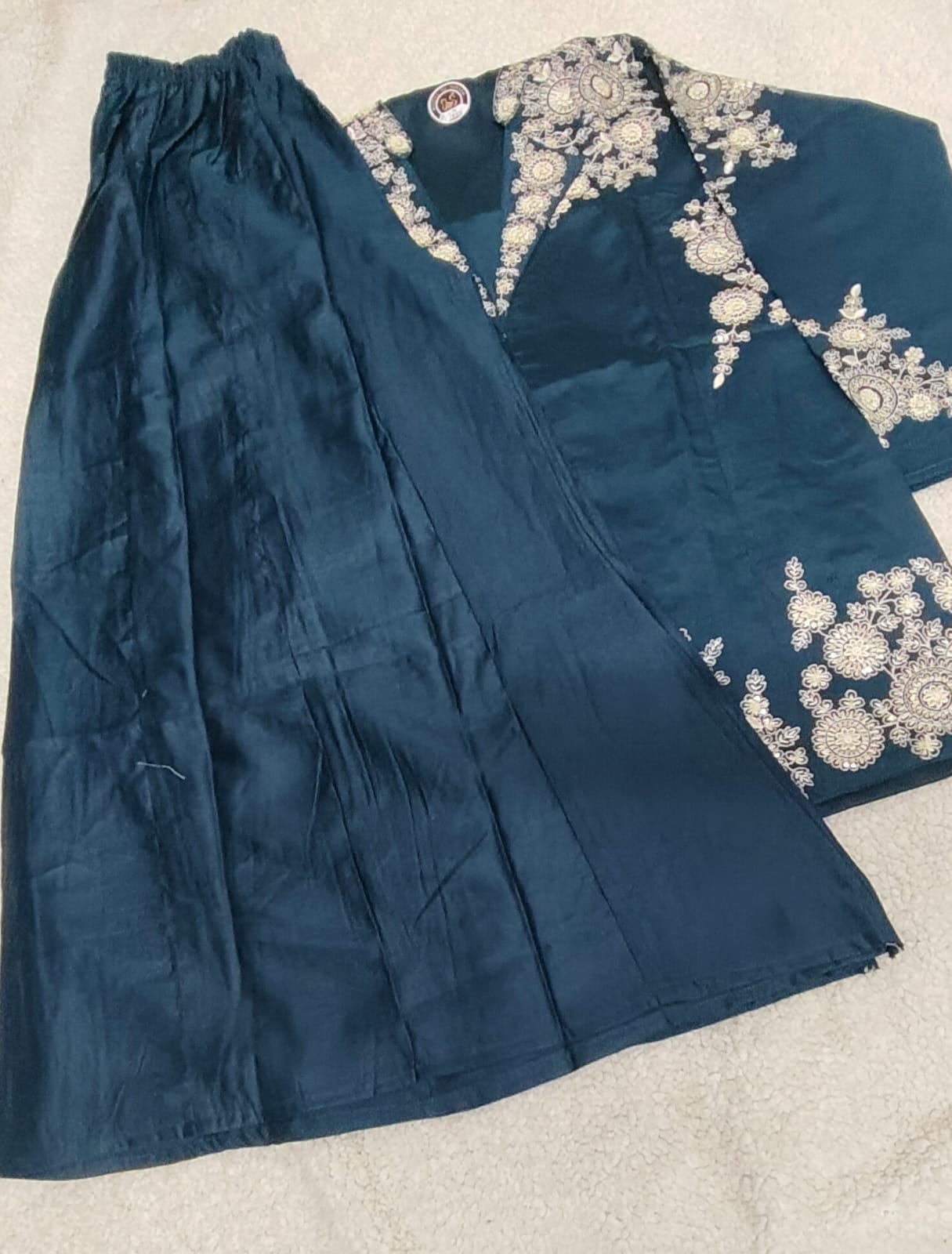 Luxurious Deep Peacock blue Cord Set