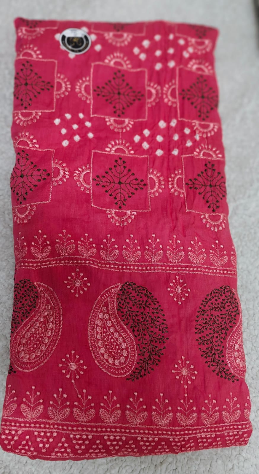 Premium Cotton Bandhani Dress Material with Full Thread Work