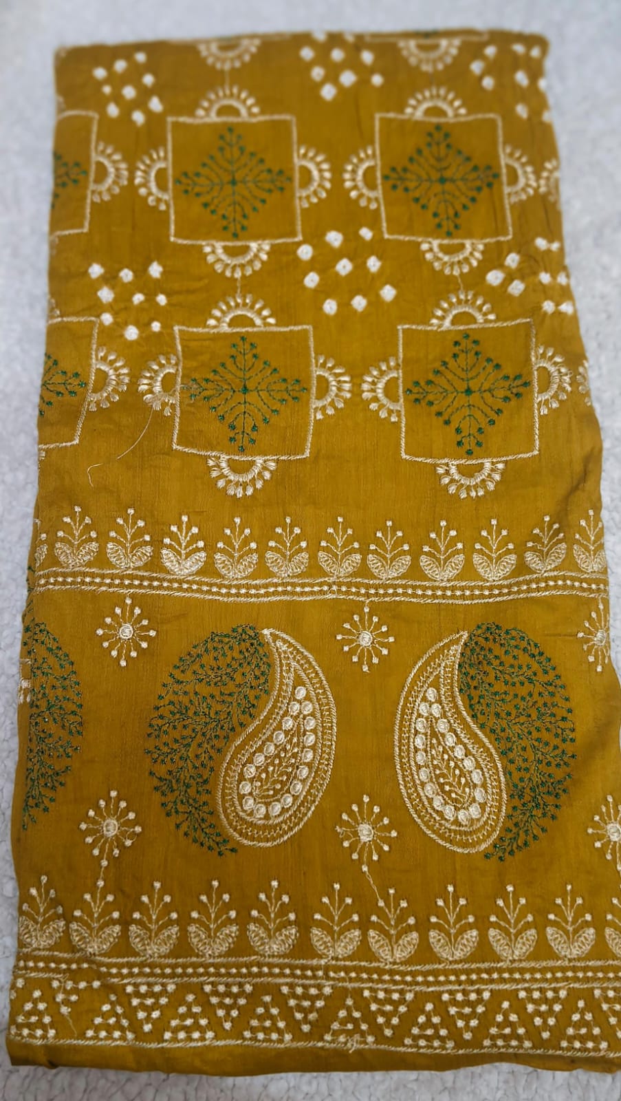 Premium Cotton Bandhani Dress Material with Full Thread Work