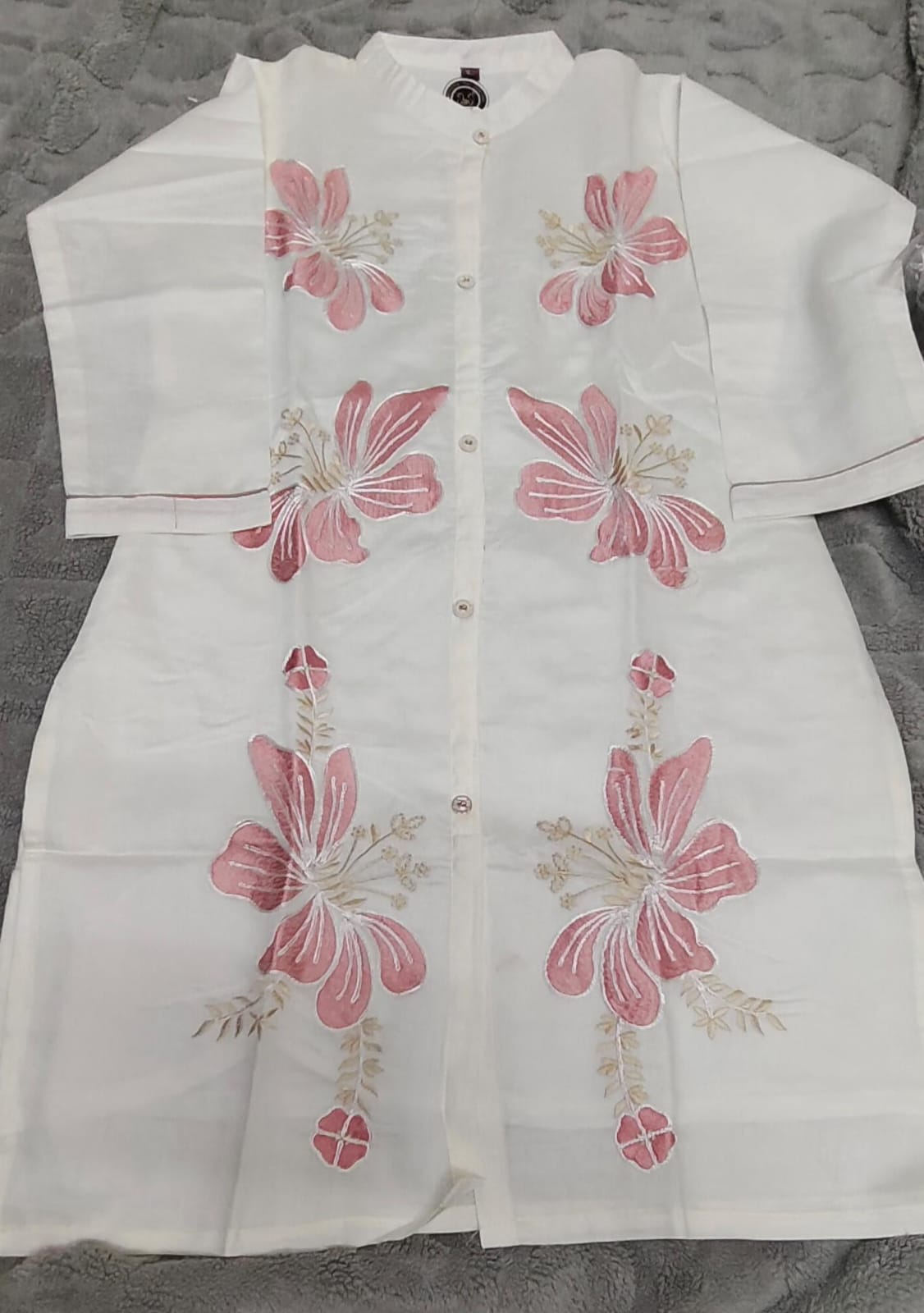 Elegant Off-White Hand Work Cord Set