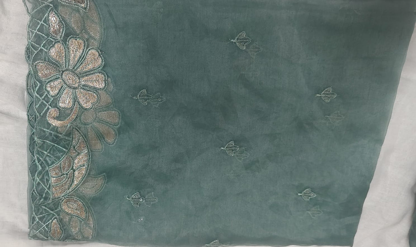 Deep Sage Elegance: 3-Piece Shén Fabric Set